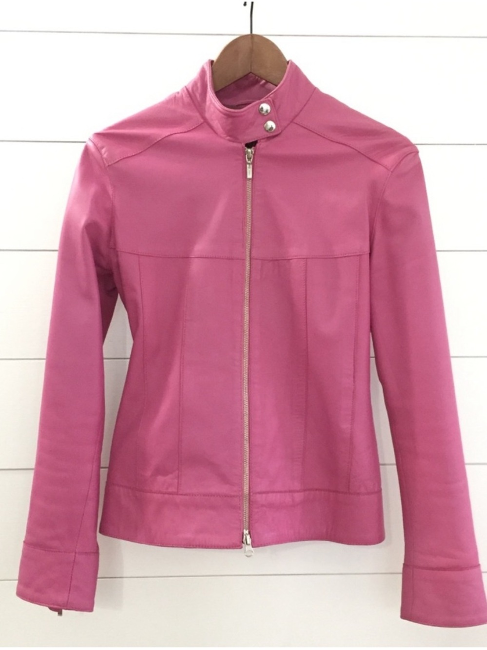 Oscar Leopold Gorgeous Barbie Pink Lambskin Leather Jacket